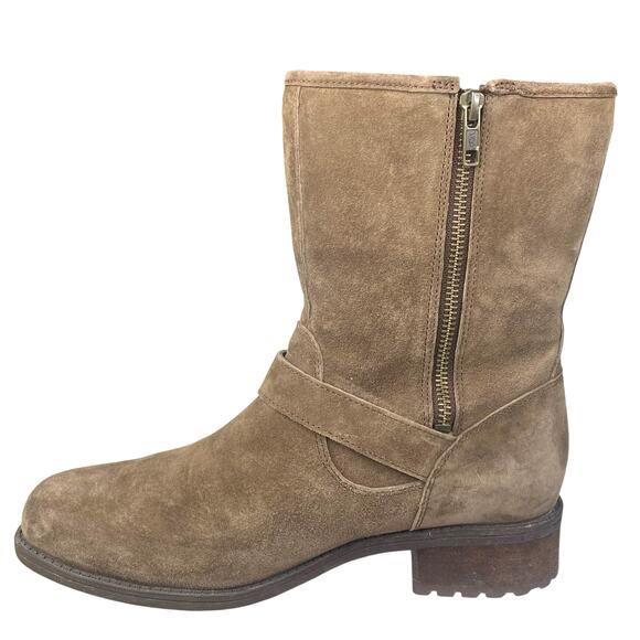 UGG Women’s Chaney Brown Suede Wool Lined Ankle Boot Size US 8 - Picture 4 of 11